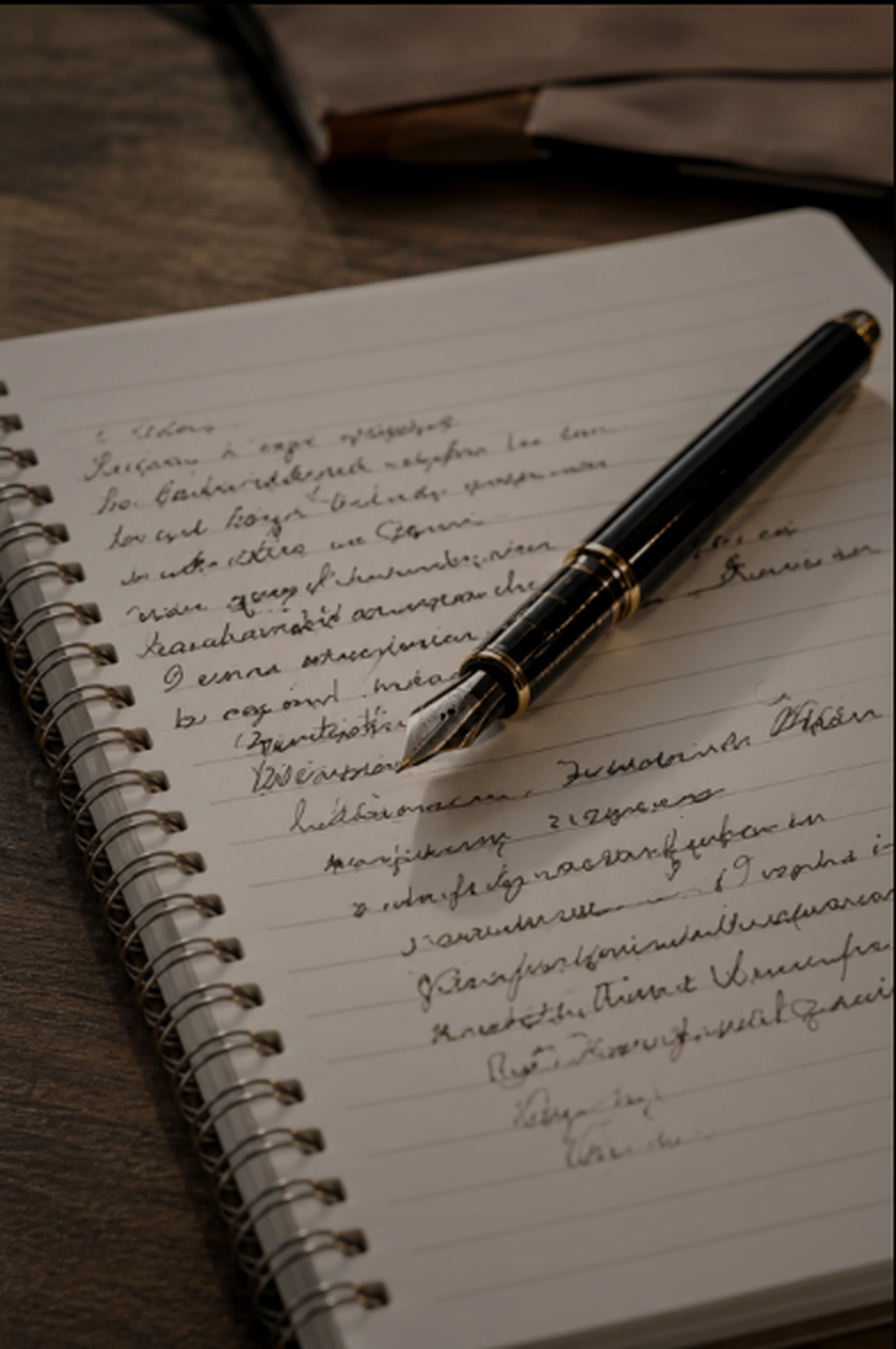Carnet d'observations annoté à la main